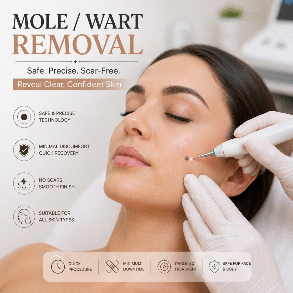 mole/wart removal by glitz and glams aesthetic clinic