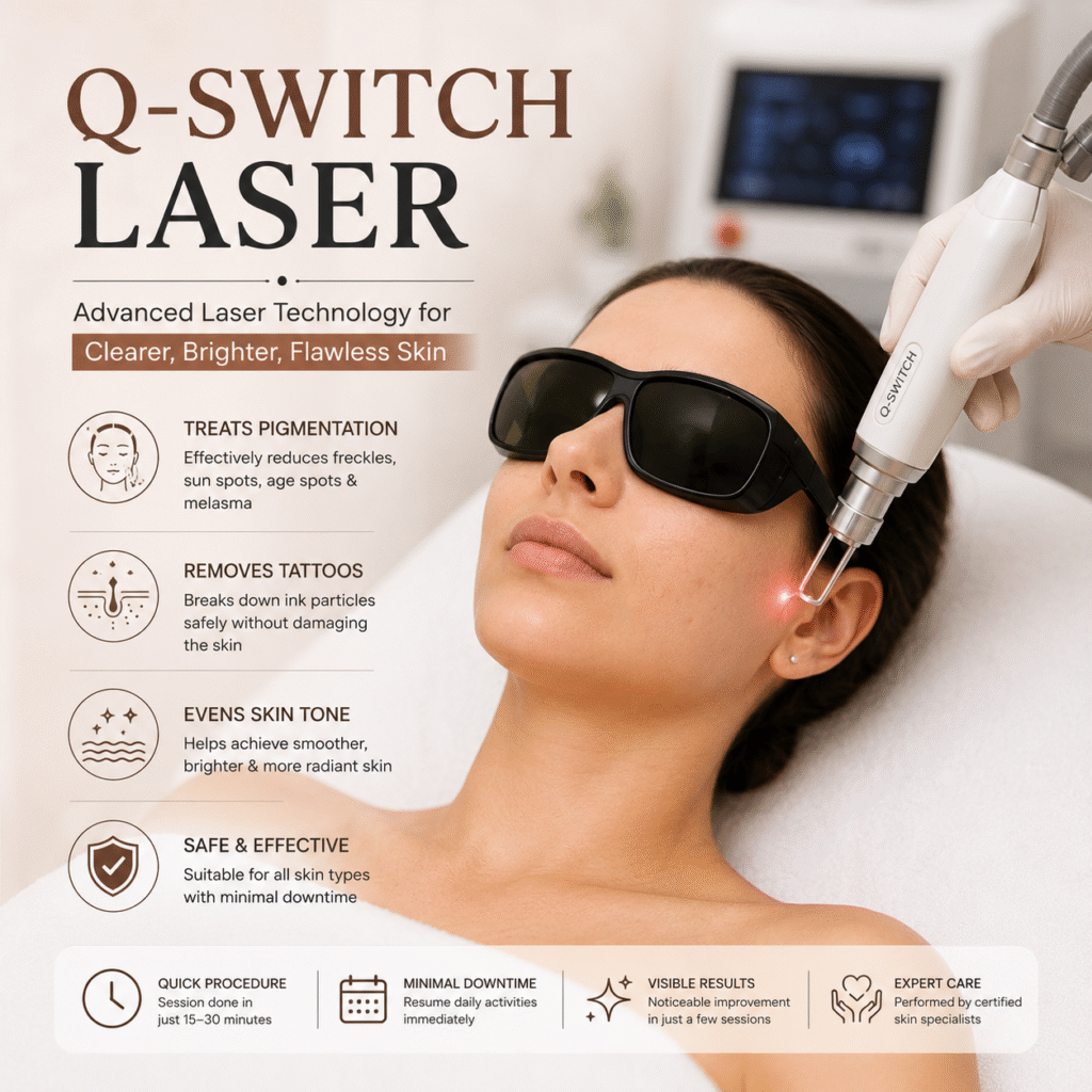 Q-switch laser by Glitz and Glams Aesthetic Skin Clinic